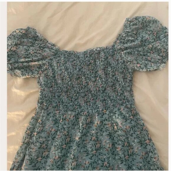 ⭐️ 🌻 Floral Puff Sleeve Peasant Fairy Cottage Picnic Summer Midi Maxi Dress - Picture 5 of 5